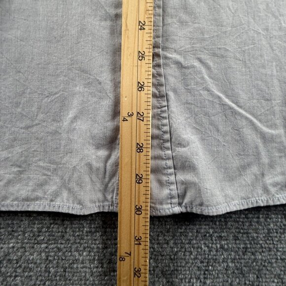 Quiksilver Button-Down XL Cotton Polyester Modern Gray Skate Shirt Mens Solid - Picture 6 of 13